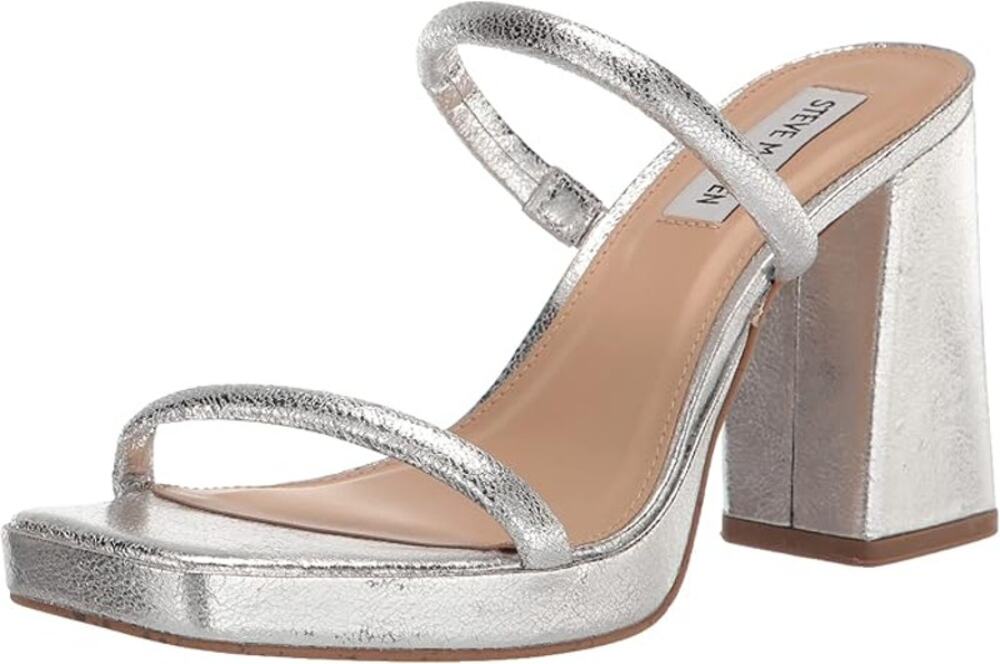 NEW Steve Madden Polly Platform Heels Silver Women’s Size 9.5 POLL02S1751095